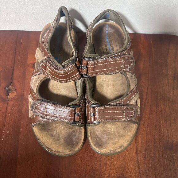 Nunn Bush Randall Gladiator Sandals Brown Leather Size 7 M Open Toe Memory Foam - Picture 7 of 14
